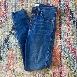 Madewell 10in High-rise Skinny Blue Jeans size 27